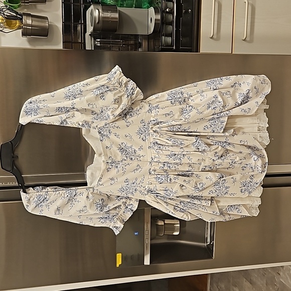 💕SELKIE💕 The Bed & Breakfast Kiera Dress ~ Blue Floral Print XXL - Picture 13 of 16